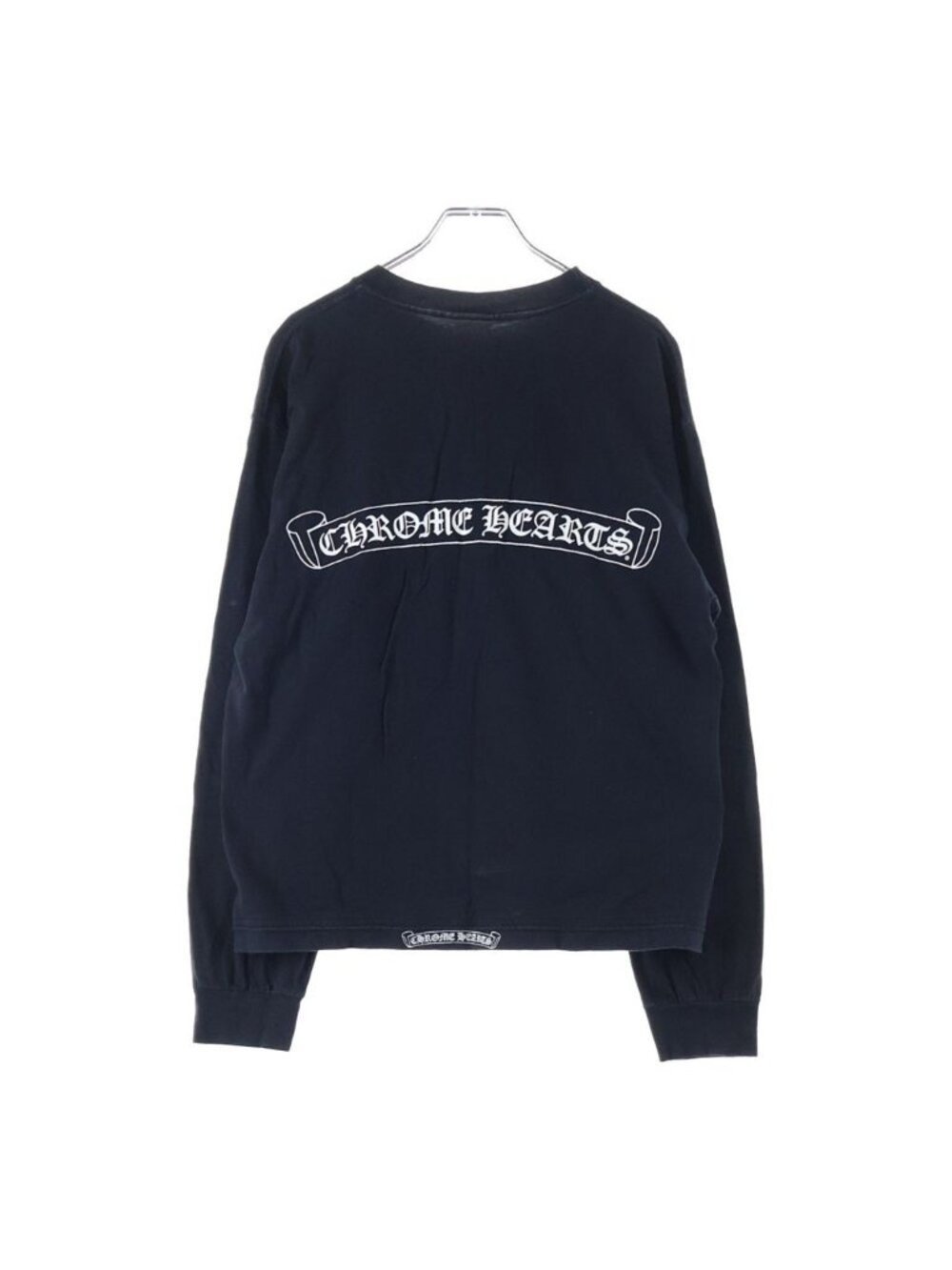 Chrome Hearts Vintage Sleeve English Logo Back Scroll Label Print Long T-Shirt